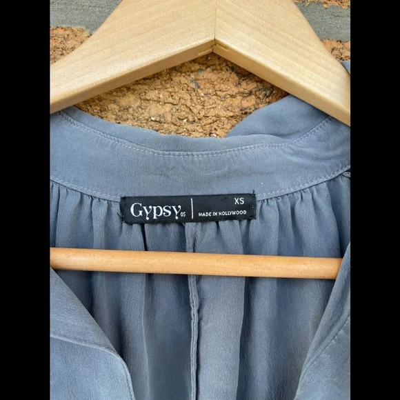 Gypsy 05 Silk Tunic Dress in Botanical gray - Picture 3 of 9